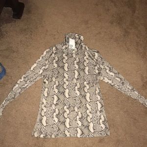 Snakeskin turtleneck